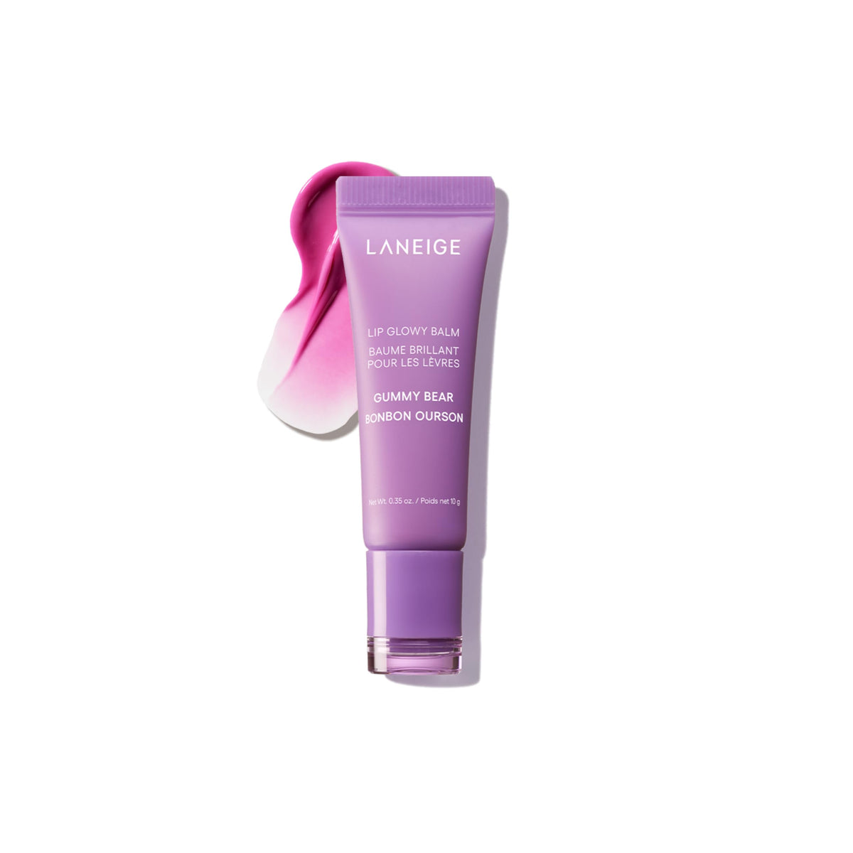 White Smoke LANEIGE Lip Glowy Balm: Sheer Tinted Lip Treatment Balm Tube