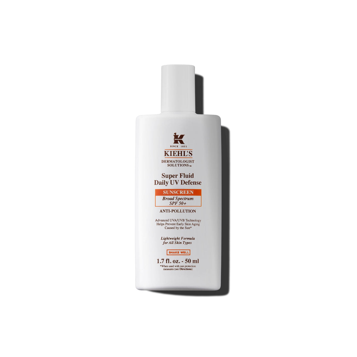 White Smoke Kiehl's - Super Fluid Daily UV Defense Sunscreen SPF 50+ Lightweight Finish