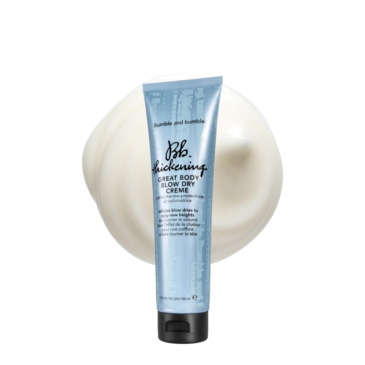 White Smoke Bumble and bumble. Thickening Great Body Volumizing Blow Dry Cream | For Voluminous Blowouts | Heat Protection | For Fine to Medium Wavy, Straight Hair Types, 5 Fl Oz