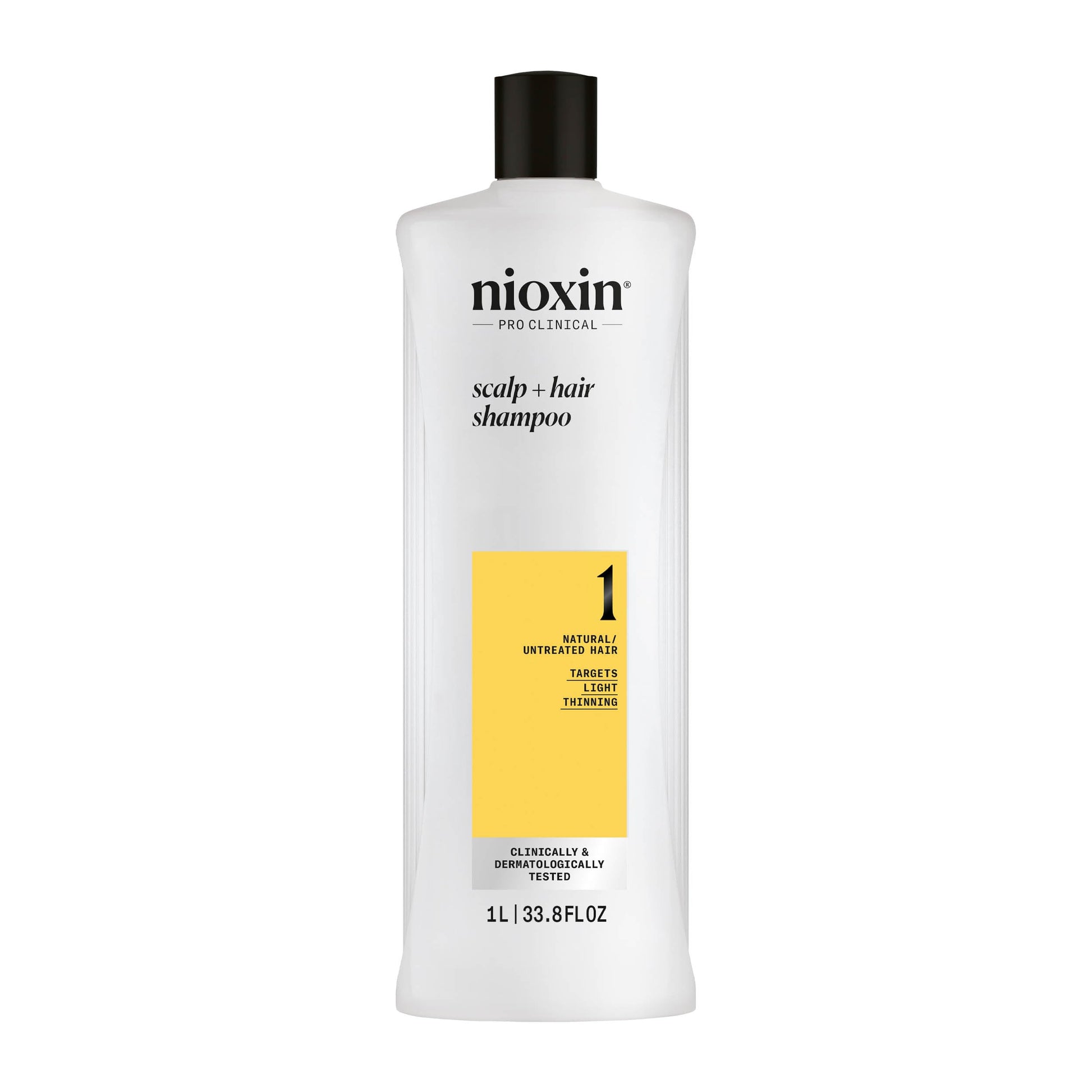 Lavender Nioxin Scalp + Hair Thickening System 1 Shampoo| For Natural or Untreated Hair with Light Thinning| With Niacinamide and Biotin| 33.8 Fl oz.