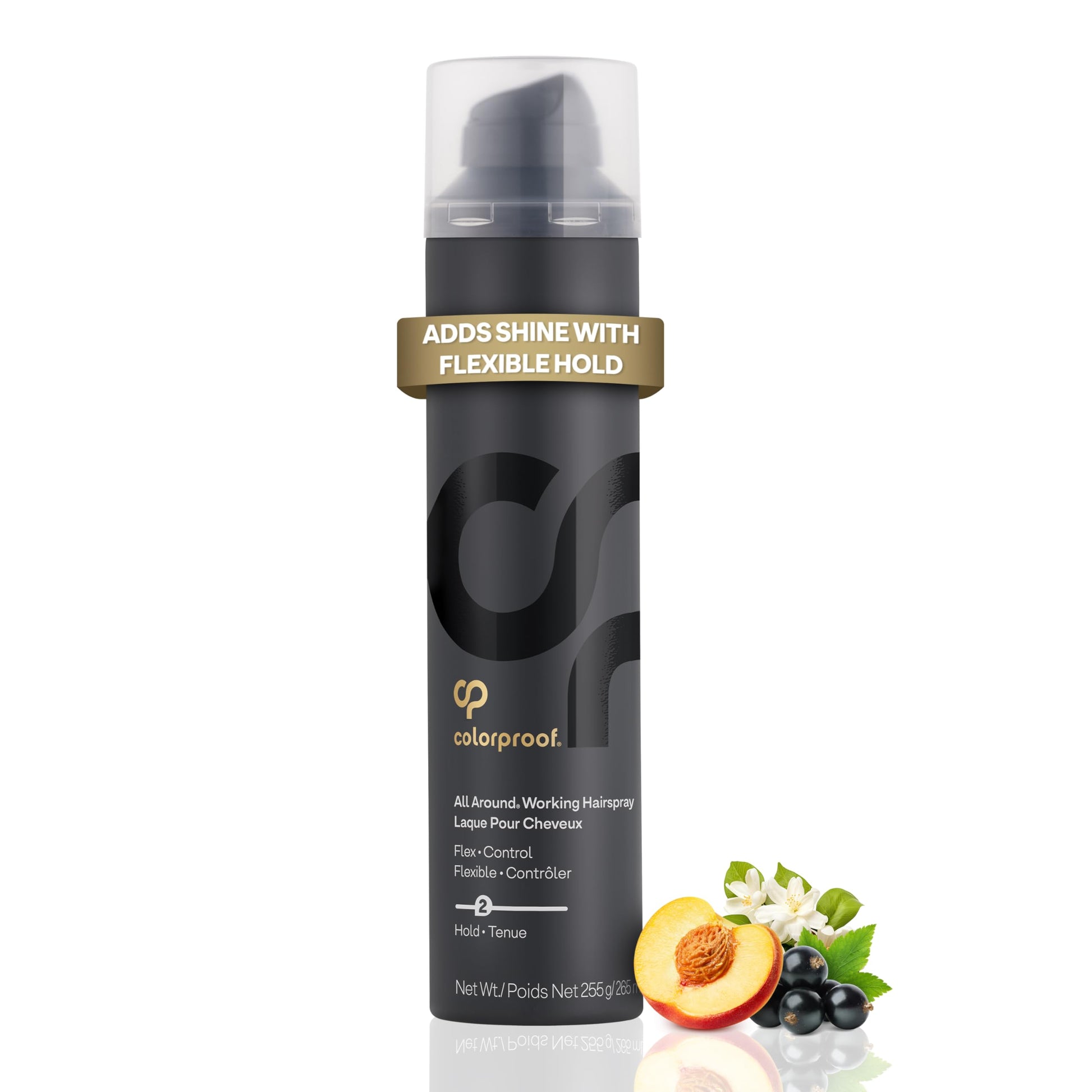 White Smoke Colorproof All Around Working Hair Spray 9 Fl. Oz. Hair Spray Flexible Hold with Black Currant, Jasmine & Peach Scent, Sulfate Free Hairspray