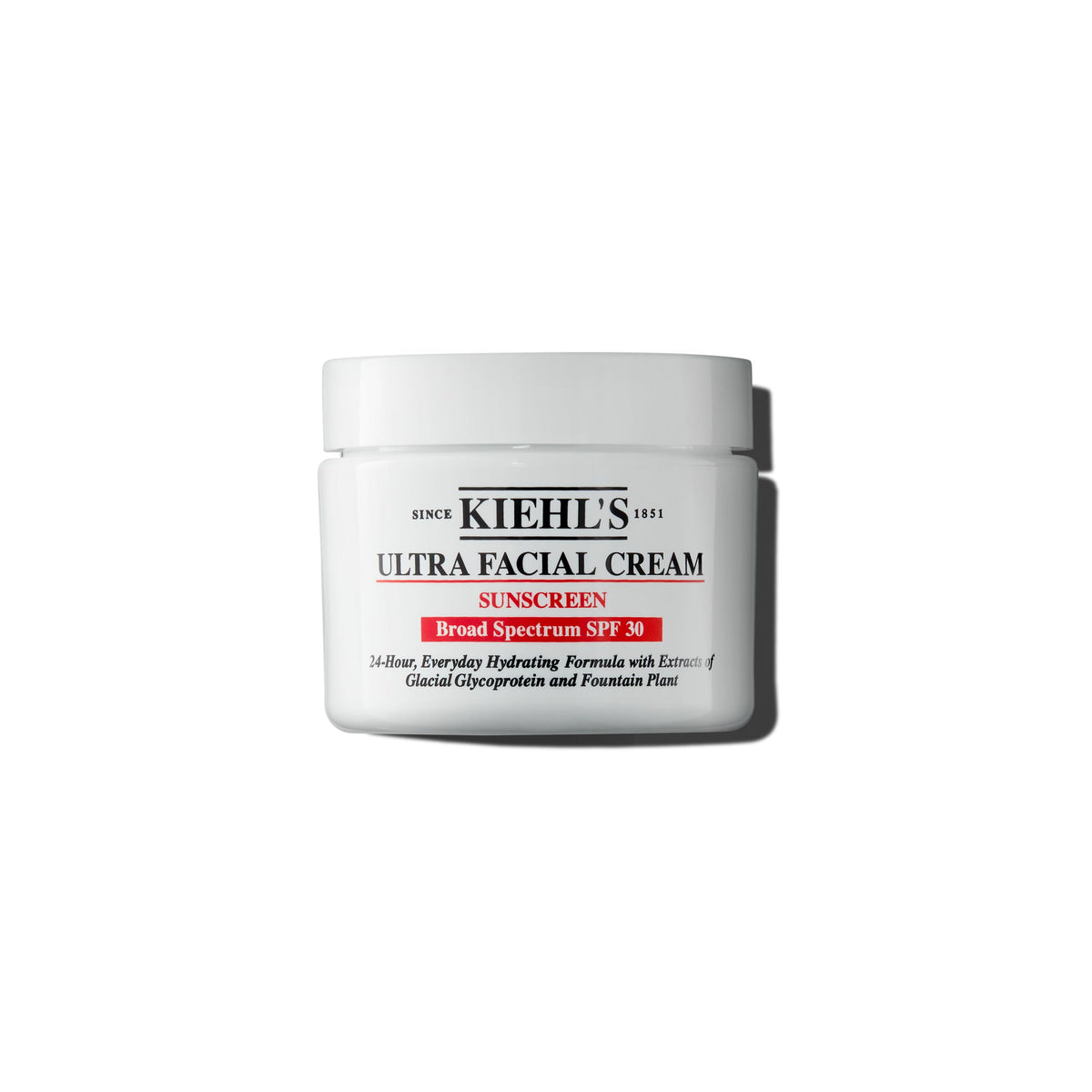 Gray Kiehl's - Ultra Facial Cream Daily Moisturizer with SPF 30 Face Cream for 24-Hour Hydration & UV Sunscreen Protection - With Squalane - Suitable for All Skin Types