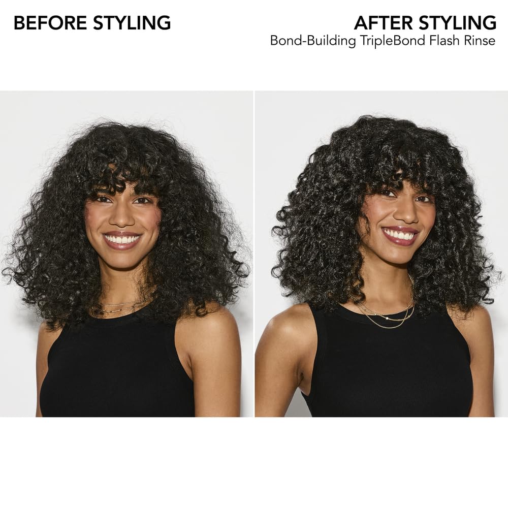 White Smoke Bumble and bumble. Bond-Building TripleBond Flash Rinse For Damaged Hair | Strengthens and Adds 2x Shine | For Damaged Fine to Medium Curly, Wavy, Straight Hair Types