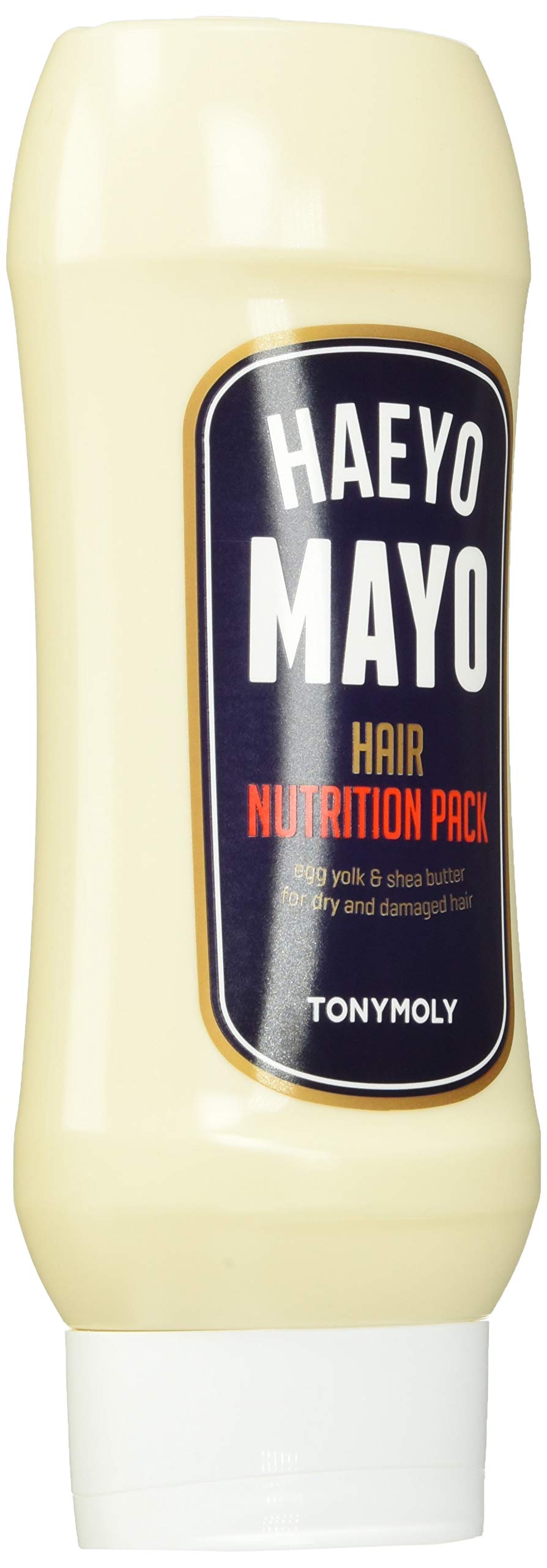 Beige TONYMOLY Haeyo Mayo Hair Mayonnaise Mask, Shea Butter Hair Deep Conditioner
