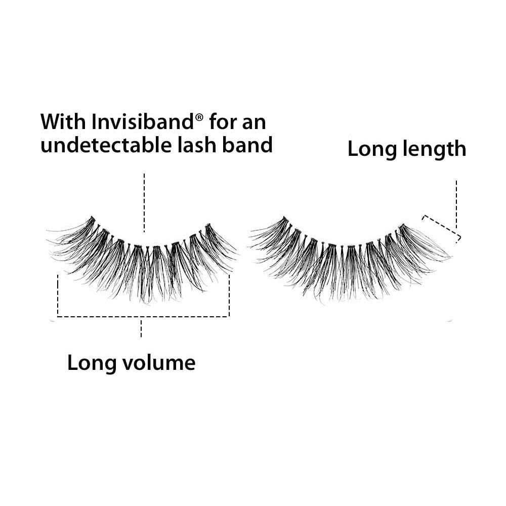 White Smoke Ardell Wispies 700 False Eyelashes – Natural Wispy Lashes for Women, Reusable Fake Lashes Strip, Feathered Look with Invisiband, 4 Pack
