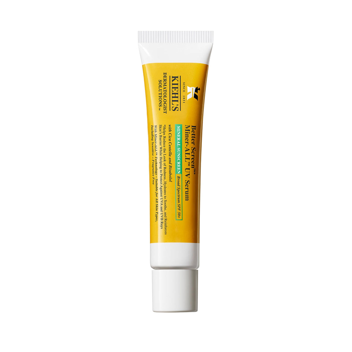 White Smoke Kiehl's Better Screen Miner-all UV Serum Mineral Sunscreen SPF 50-1.4 Oz