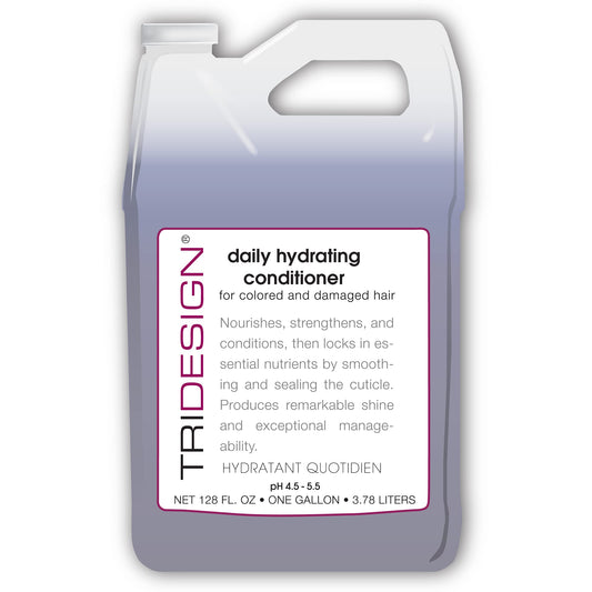 White Smoke TRIDESIGN Daily Hydrating Conditioner - Moisturizing Conditioner for Dry, Damaged, Colored & Fine Hair, Strengthens, Provides Bonding Support, Frizz Control, Hydration, Hair Barrier Repair - 1 Gallon