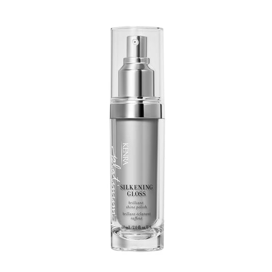 Light Gray Kenra Professional Platinum Silkening Gloss | Brilliant Shine Polish | Medium To Coarse Hair | 2 fl. Oz