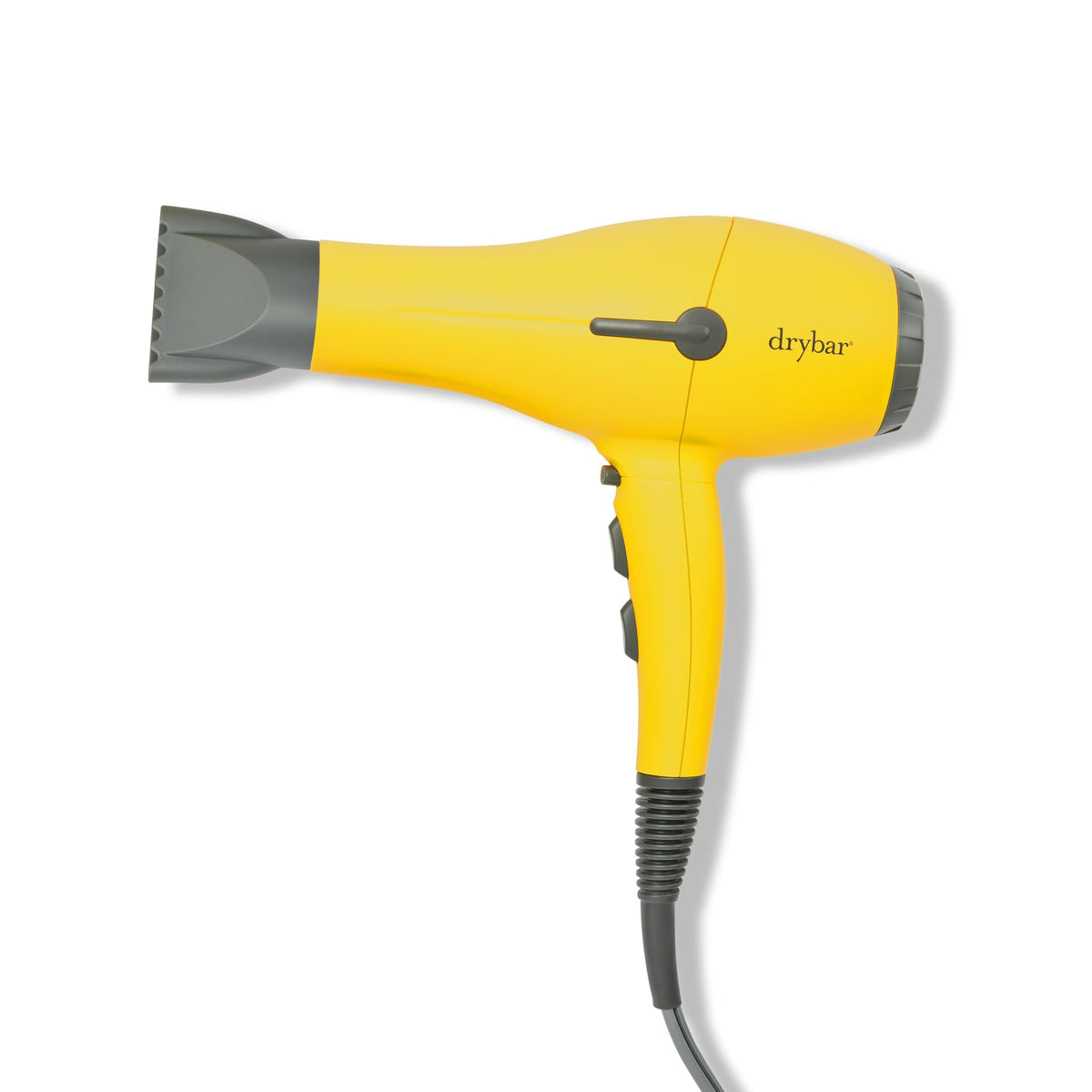 White Smoke Drybar Buttercup Ionic Blow Dryer With 2 Concentrator Nozzles