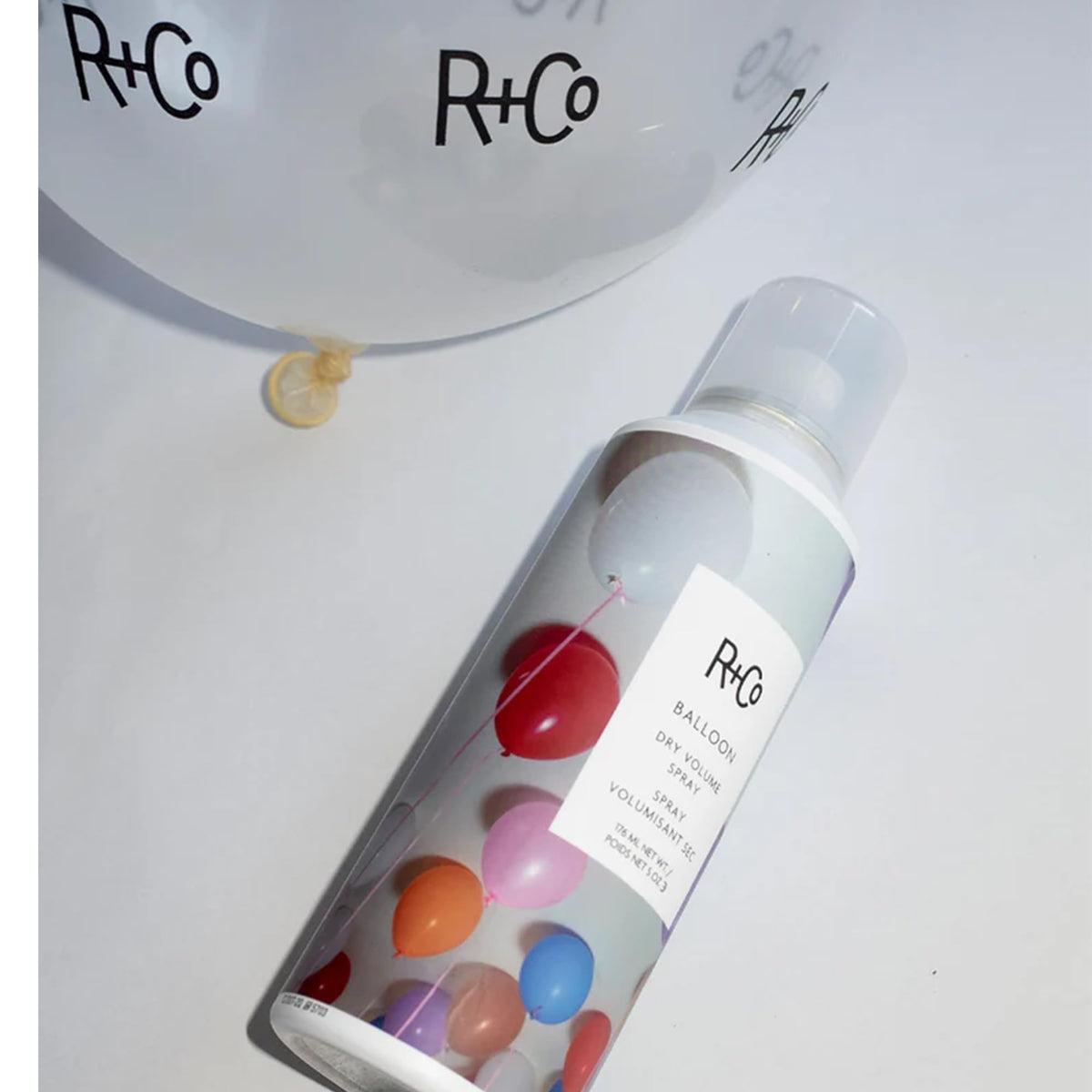 Light Gray R+Co BALLOON Dry Volume Spray Travel, 2 Oz