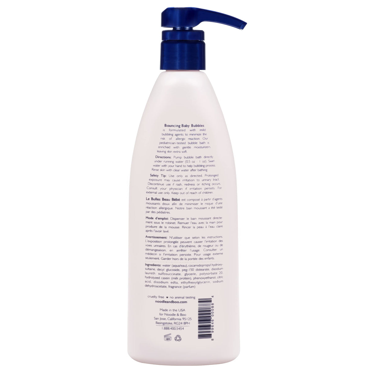 White Smoke Noodle & Boo Bouncing Baby Bubbles for Sensitive Skin and Hypoallergenic