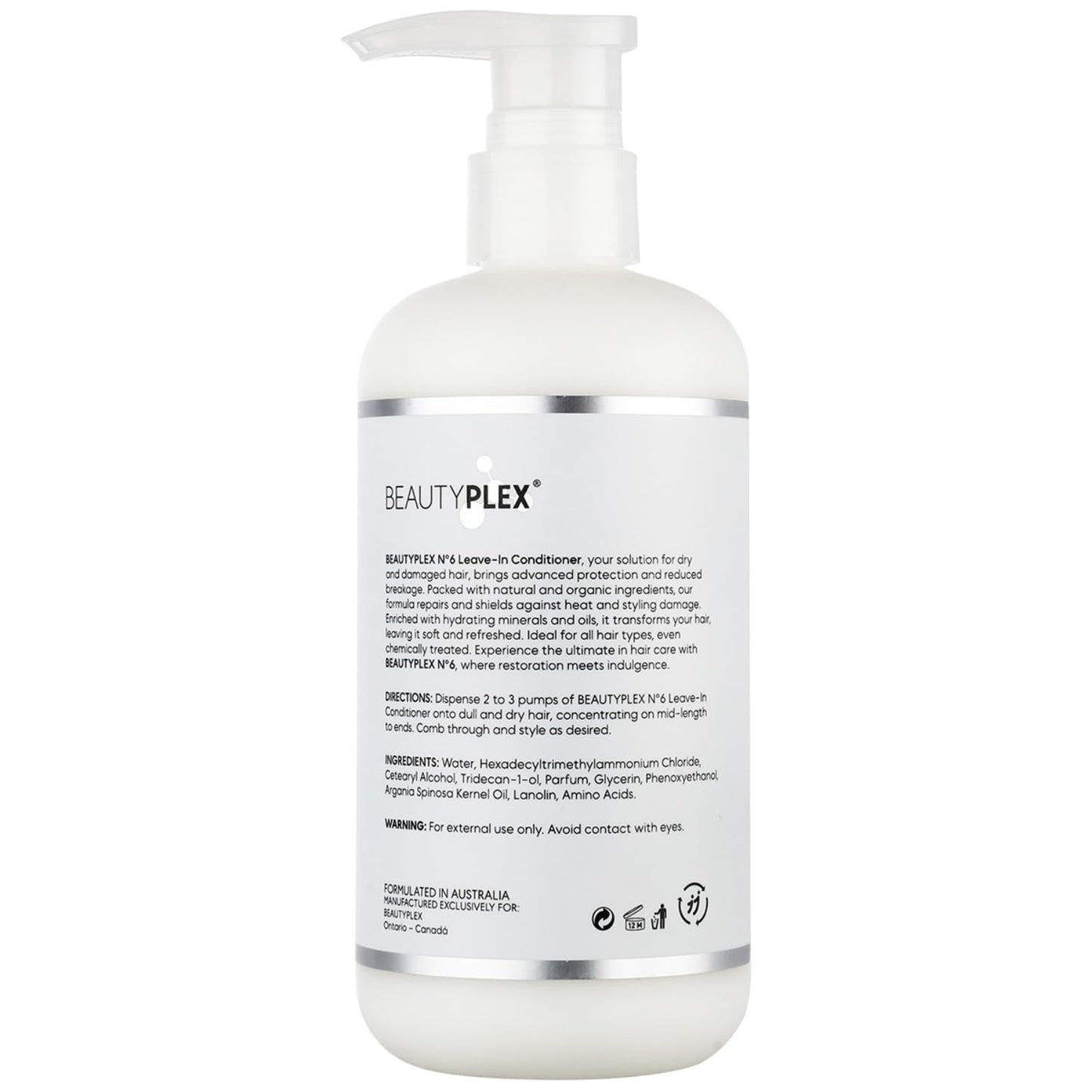 Lavender BEAUTY PLEX No. 6 - Leave in conditioner Professional Bond Repair Heat Protectant for Hair - Strengthens, Nourishes, Moisturizes & Repairs Hair Structure Softness Frizz Control. 450ml (15.2 oz)