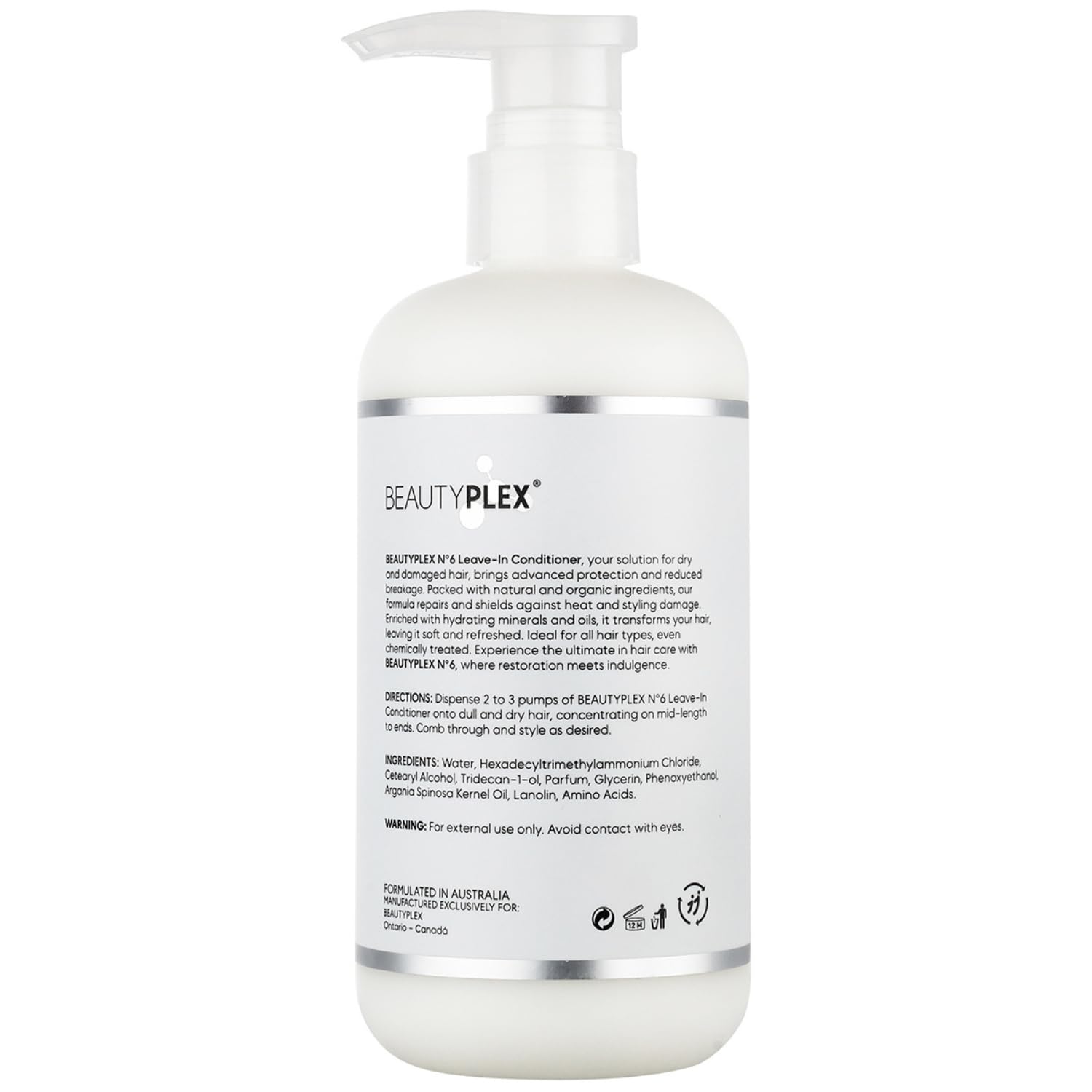 Lavender BEAUTY PLEX No. 6 - Leave in conditioner Professional Bond Repair Heat Protectant for Hair - Strengthens, Nourishes, Moisturizes & Repairs Hair Structure Softness Frizz Control. 450ml (15.2 oz)