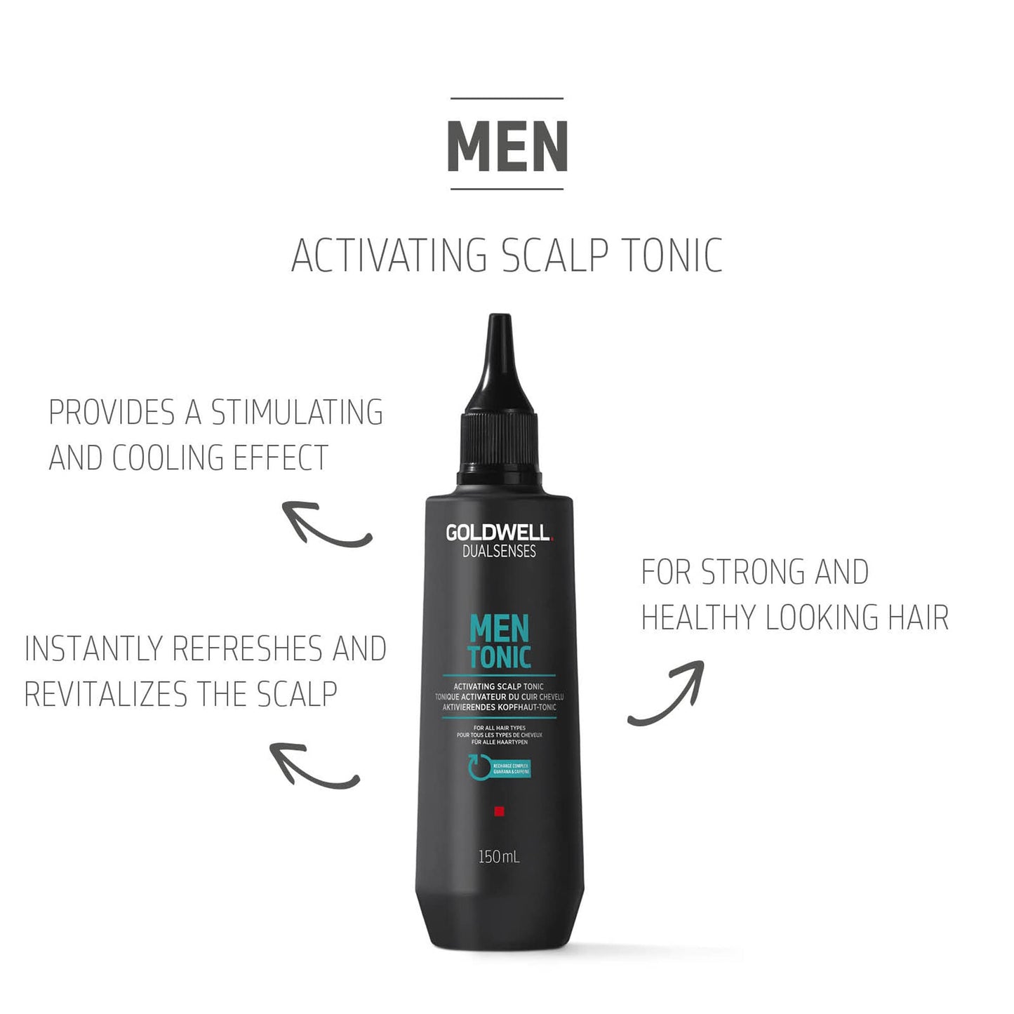 White Smoke Goldwell Dualsenses Men Tonic Activating Scalp Tonic to Instantly Refresh & Revitalize, 150mL