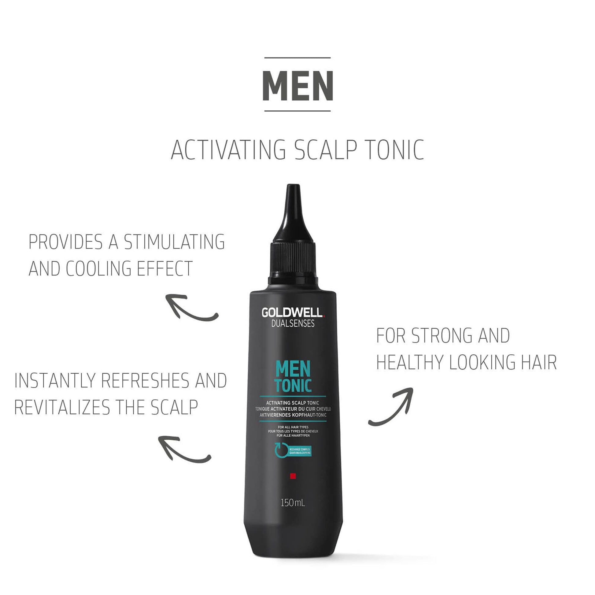 White Smoke Goldwell Dualsenses Men Tonic Activating Scalp Tonic to Instantly Refresh & Revitalize, 150mL