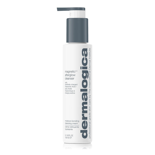 White Smoke Dermalogica Magnetic AfterGlow Facial Cleanser, Mucin Cleansing Cream with Hyaluronic Acid - Delivers Glowing and Moisturizing Skin, 5.1 fl oz