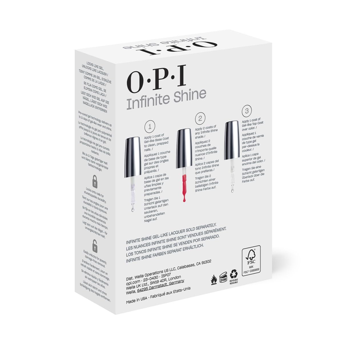 Lavender OPI Infinite Shine 2PC Base Coat Top Coat Duo Pack | Long Wear Nail Polish Value Set | Protects Nails & High Shine Gloss