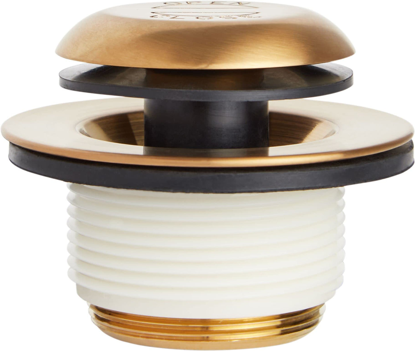White Smoke Signature Hardware 446708 Pop-Up Drain with Overflow Cover for Alcove Tub