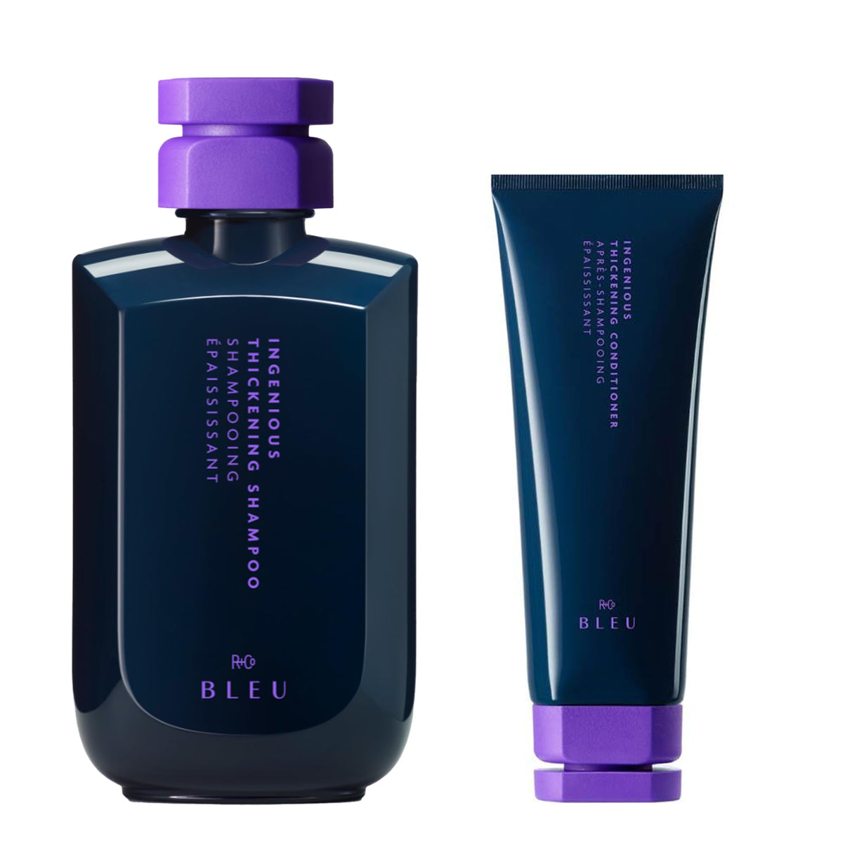 White Smoke R+Co BLEU De Luxe Reparative Shampoo and Conditioner Set, 8.5 oz, Pack of 2