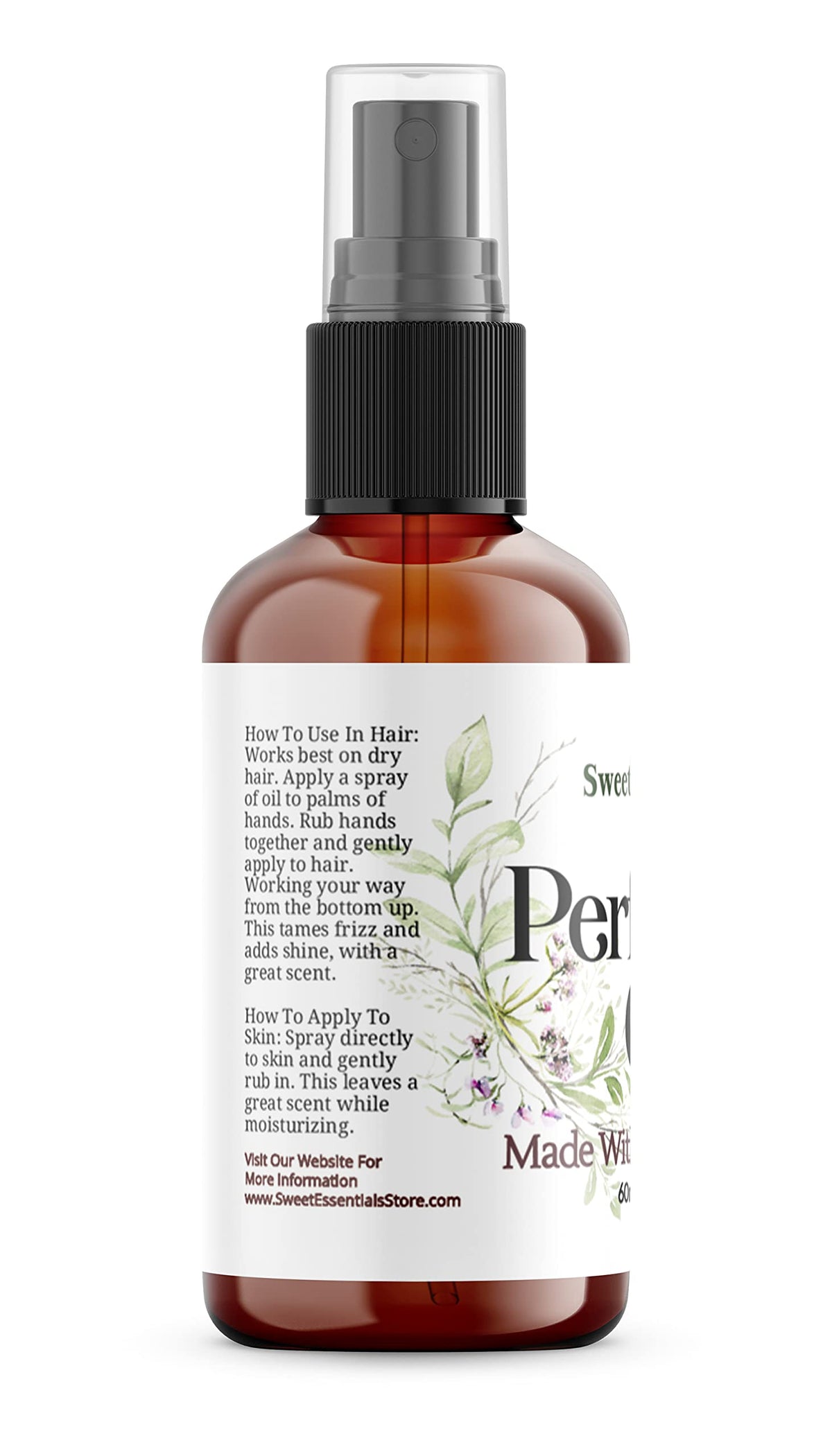 White Smoke Sweet Essentials Shampure (Aveda-Type) | Fragrance/Perfume Oil | 2oz Made with Organic Oils | Spray on Perfume Oil - Alcohol & Preservative Free