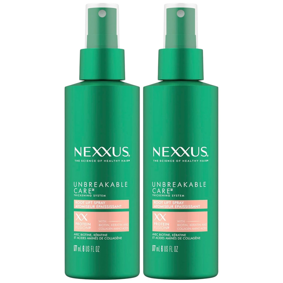 White Smoke Nexxus Root Lift Thickening Spray Unbreakable Care with ProteinFusion Blend of Biotin, Keratin & Collagen Amino Acids, 6 oz (Pack of 2)