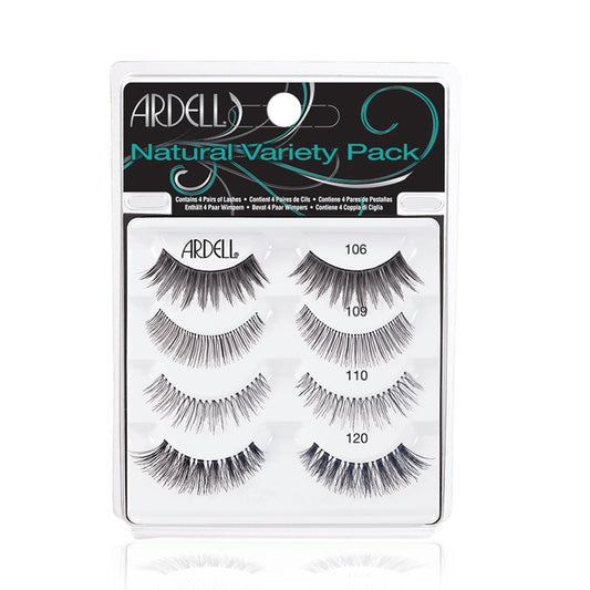 White Smoke Ardell False Eyelashes Variety Pack - Soft Natural Fake, Reusable Strip Lashes for Everyday Wear, 4 Pairs