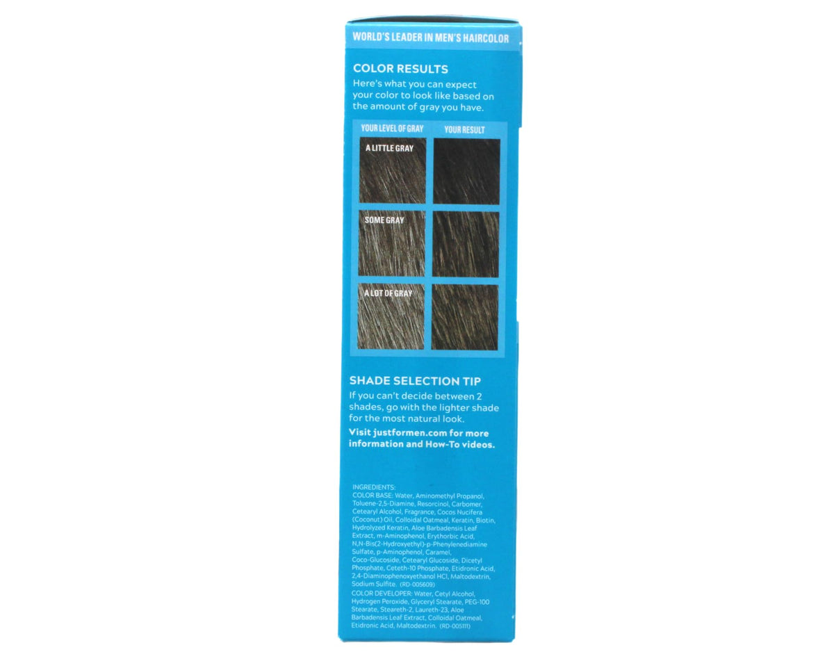 Dodger Blue Just For Men Mustache & Beard Brush-In Color Gel M-45 Dark Brown 1 Kit