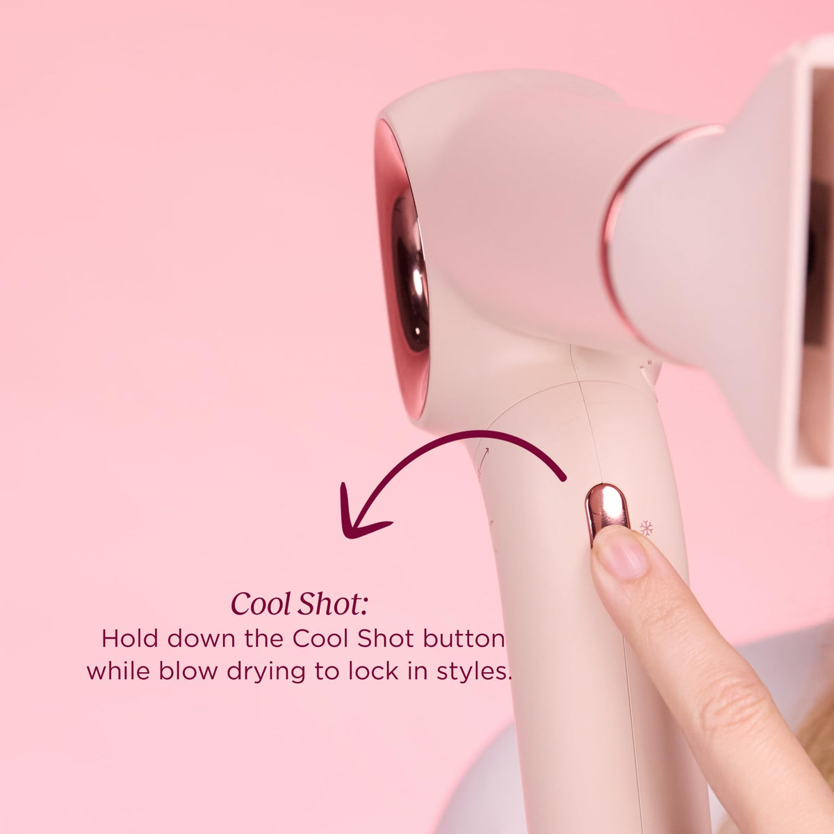 Pink FHI Heat AeroMax™ Style Dryer - Compact Foldable BLDC Hair Dryer