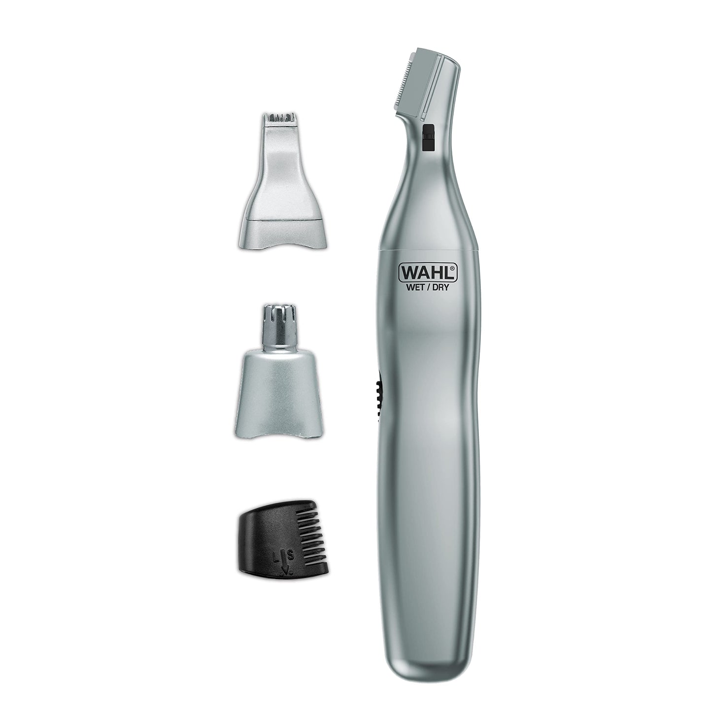White Smoke Wahl Men’s Nose Hair Trimmer, for Eyebrows, Neckline, Nose & Ear Hair, Precision Detail Trimming with Interchangeable Heads, Battery Included - Model 5545-400