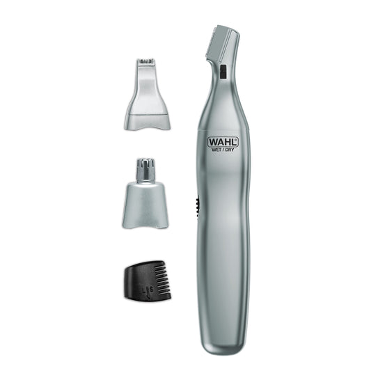 White Smoke Wahl Men’s Nose Hair Trimmer, for Eyebrows, Neckline, Nose & Ear Hair, Precision Detail Trimming with Interchangeable Heads, Battery Included - Model 5545-400