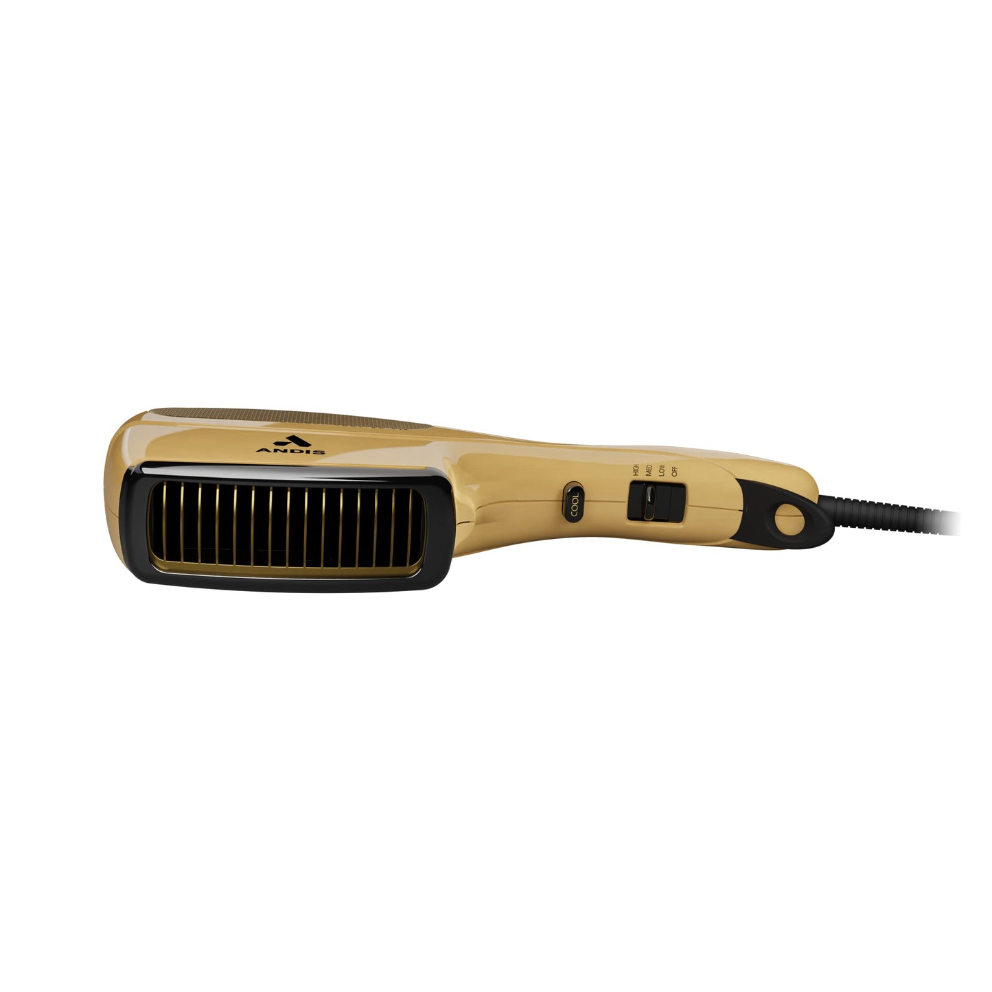 White Smoke Andis 82125 1875-Watt Tourmaline Ceramic Ionic Styling Hair Dryer, Styling Hair Dryer with Ionic Frizz-Free Technology, No Heat Damage, Lightweight Hairdryer for Normal & Curly Hair - Gold