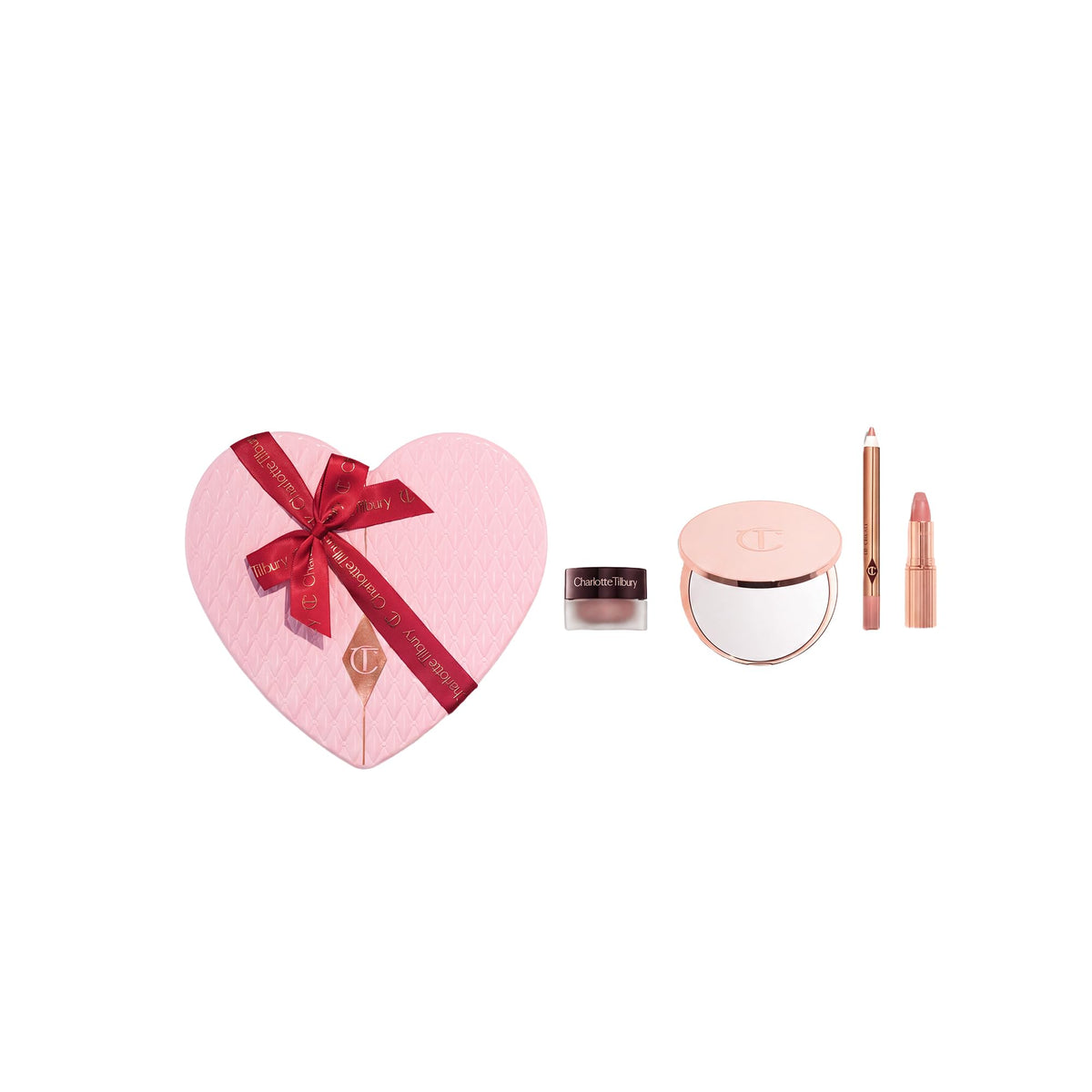 White Smoke Charlotte Tilbury Pillow Talk Icons On The Go – 3-Piece Makeup Gift Set with Lipstick, Lip Liner & Cream Eyeshadow In An Easy-To-Gift Keepsake Tin
