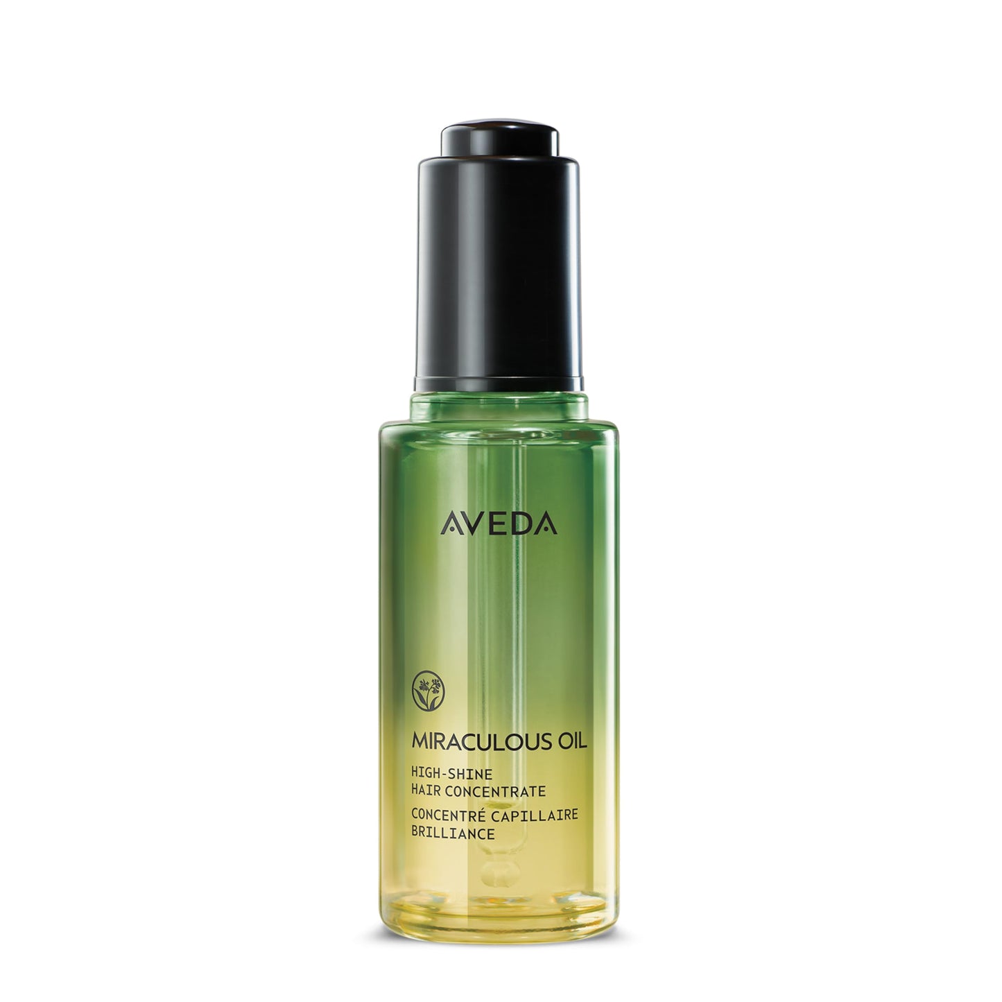 White Smoke Aveda Miraculous Oil High-Shine Hair Concentrate | Adds Shine | Up to 24 Hours of Frizz Protection* | Heat Protection | For All Hair Types | Notes of Lavender Ylang Ylang and Petitgrain, 1.7 Fl Oz