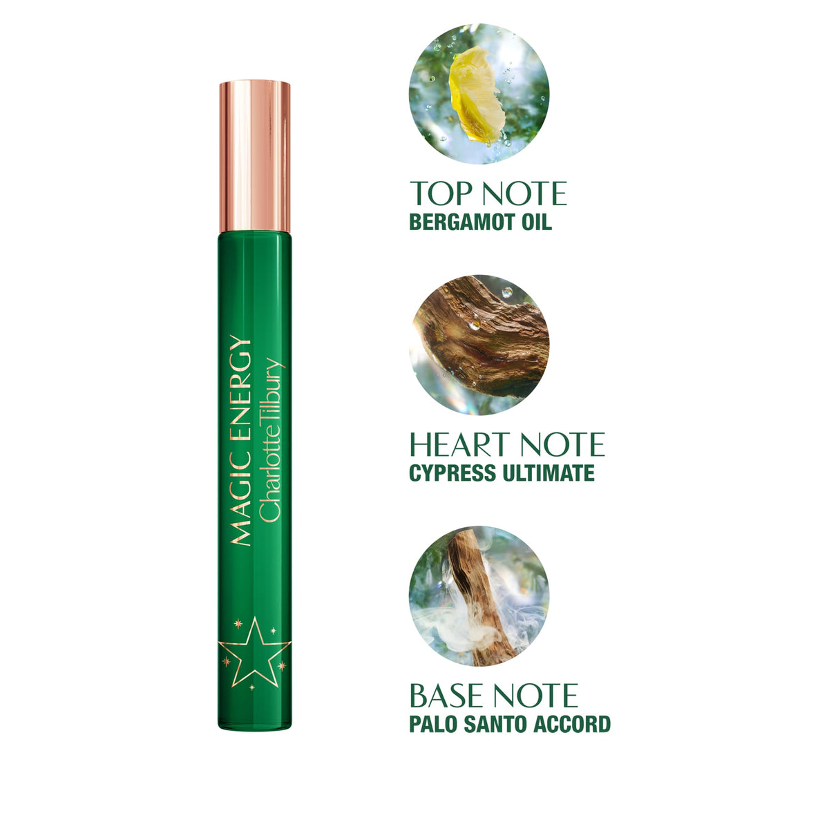 White Smoke Charlotte Tilbury Magic Energy Eau De Parfum - Pheromone Enhancing Woody Perfume Enriched with Naturally-Derived Oil - Long-Lasting Scent with Notes of Bergamot, Cashmere Wood & Palo Santo