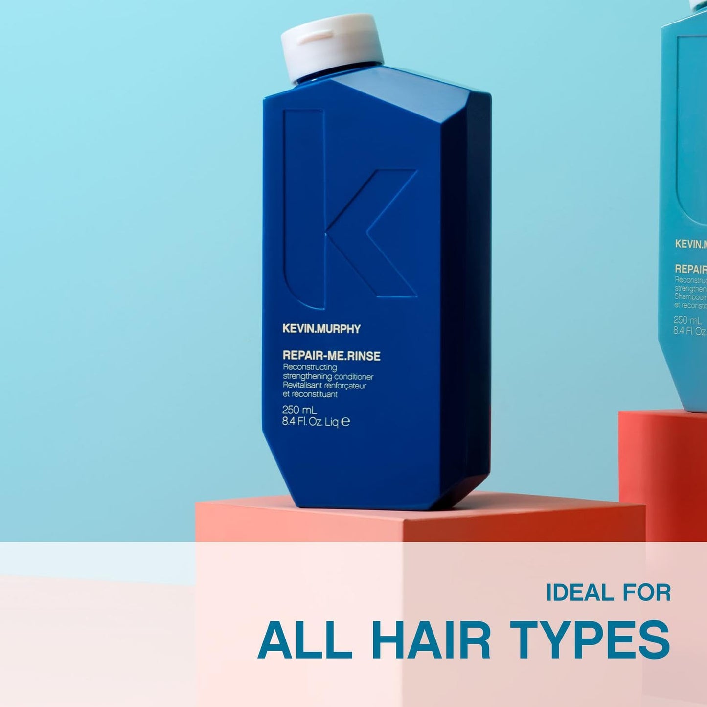 Sky Blue KEVIN.MURPHY REPAIR-ME.RINSE - Hair Repair Conditioner - For All Hair Types Needing Repair - Hydrating Shine Conditioner - Sulphate-Free - 250 mL / 8.4 fl oz