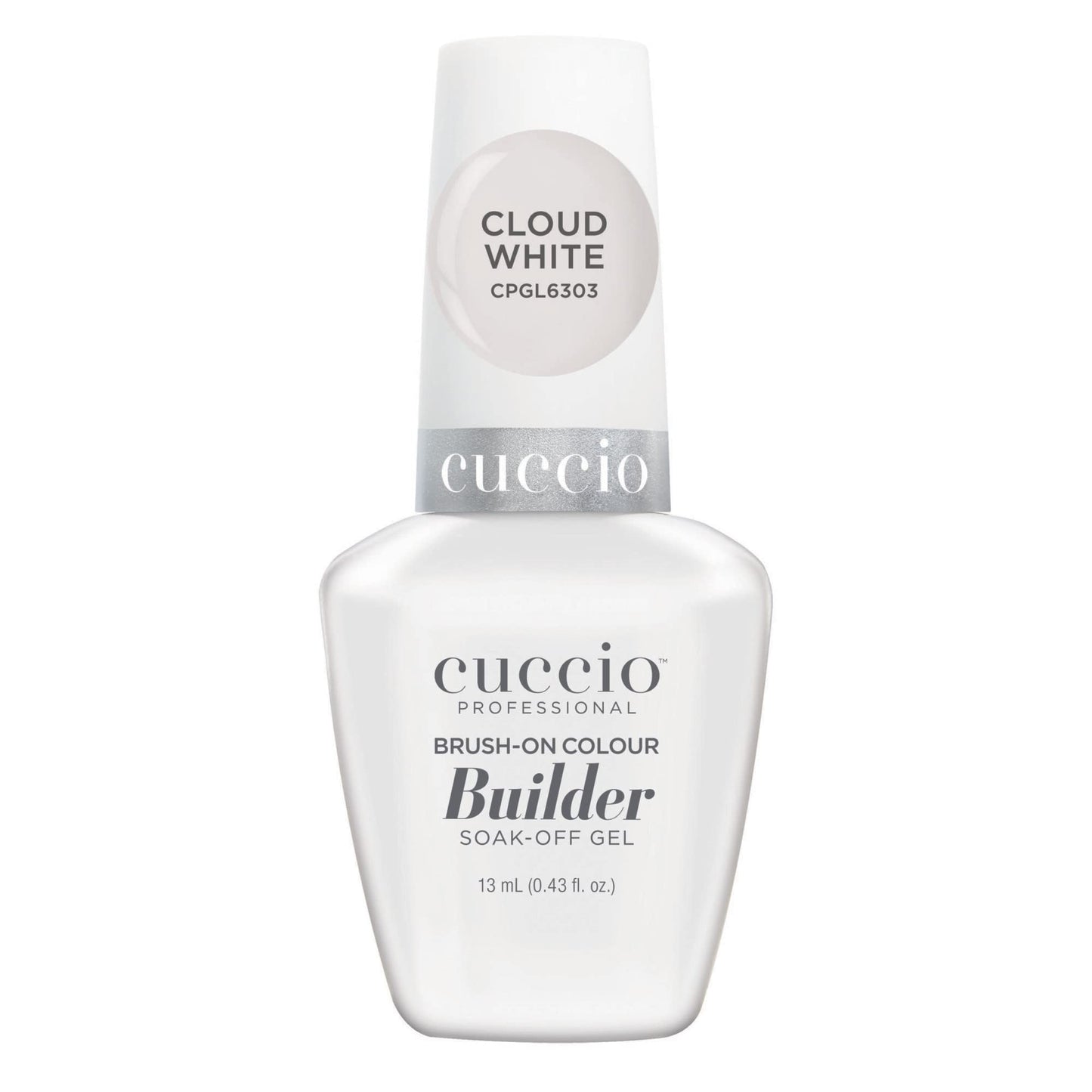 White Smoke Cuccio Pro Brush-On Colour Builder Soak Off Gel - LED and UV Self-Leveling Lightweight Formula - Camouflages Re-Growth and Corrects Uneven Nail Beds - Base Coat - Cloud White - 0.43 oz