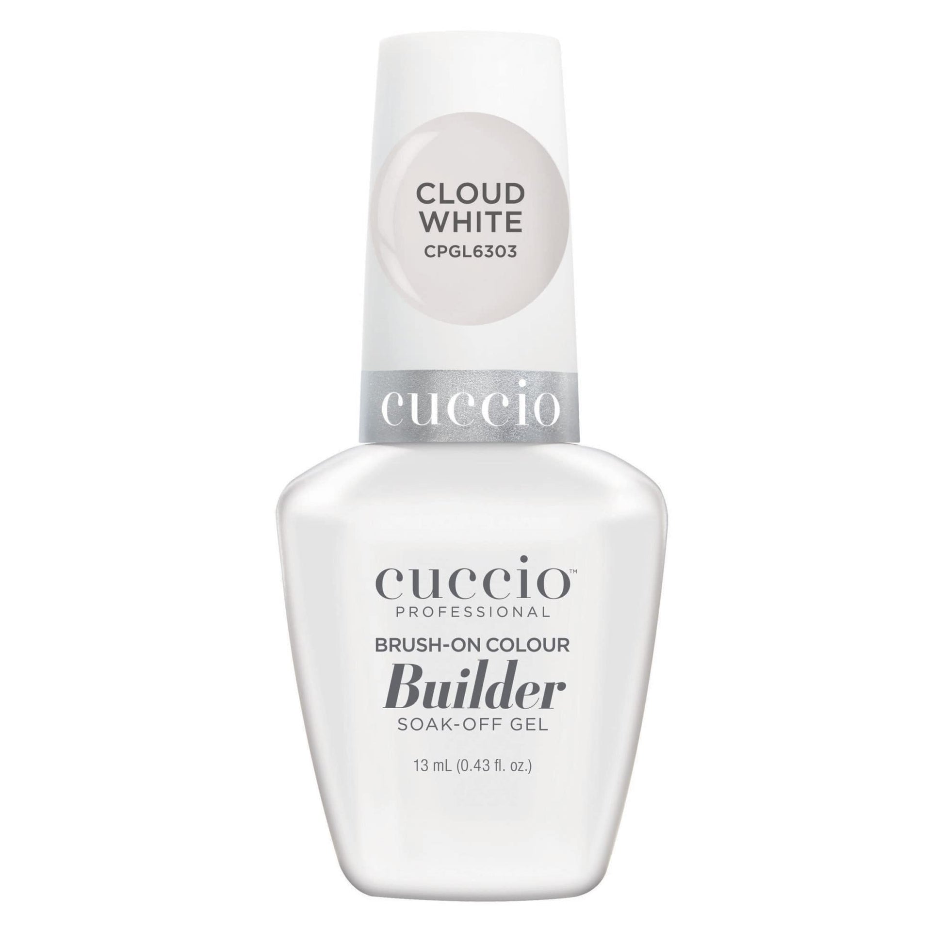 White Smoke Cuccio Pro Brush-On Colour Builder Soak Off Gel - LED and UV Self-Leveling Lightweight Formula - Camouflages Re-Growth and Corrects Uneven Nail Beds - Base Coat - Cloud White - 0.43 oz