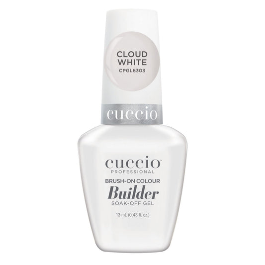 White Smoke Cuccio Pro Brush-On Colour Builder Soak Off Gel - LED and UV Self-Leveling Lightweight Formula - Camouflages Re-Growth and Corrects Uneven Nail Beds - Base Coat - Cloud White - 0.43 oz