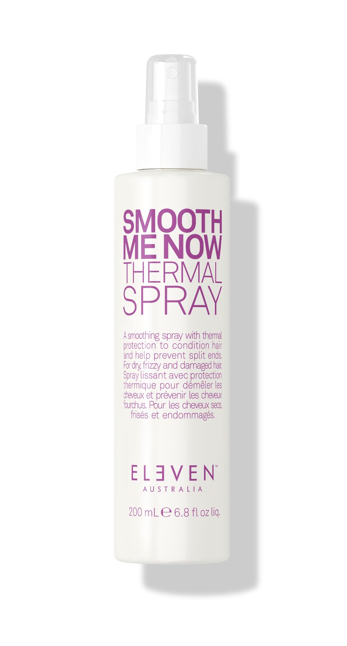 White Smoke ELEVEN AUSTRALIA Smooth Me Now Thermal Spray, Heat Protectant - 6.8 Fl Oz