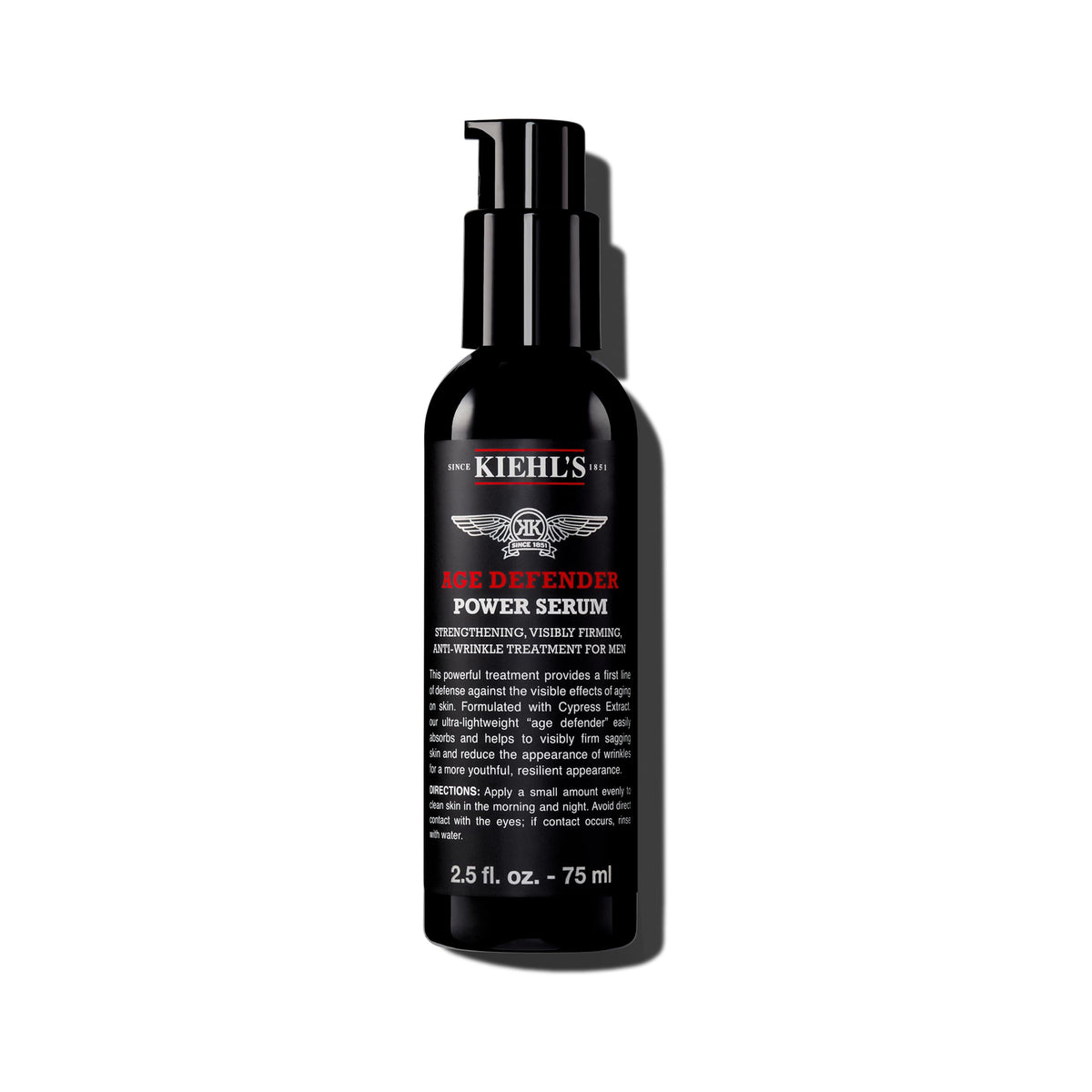 Black Kiehl's - Age Defender Face Serum - Anti-Aging Firming - 2.5 fl oz