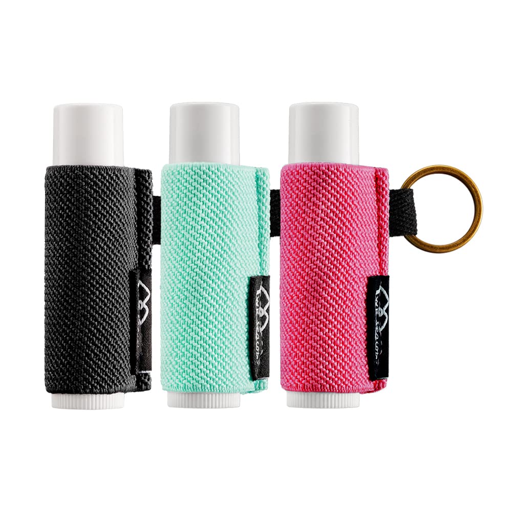 White Smoke WK IEASON Lip Balm Holder Keychain for LANEIGE, Summer Fridays, Small Christmas Gifts Stocking Stuffers for Teen Girls, Lip Gloss Holder Compatible With Chapstick, Burt's Bees Elastic Lipstick Holder