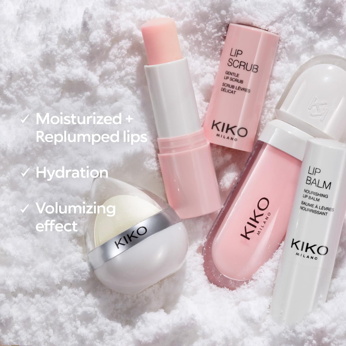 Light Gray Kiko Milano Lip Volume Stylo, Plumping Lipstick, 01