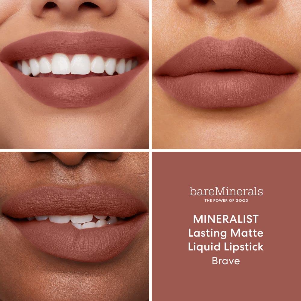 Sienna bareMinerals Mineralist Lasting Matte Liquid Lipstick, Brave, 3.5ml