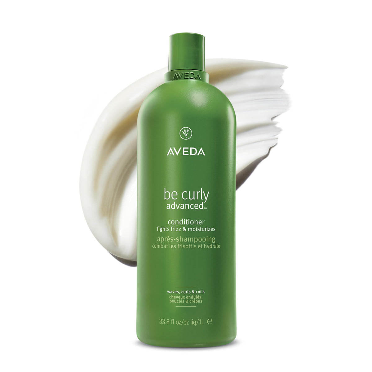 White Smoke AVEDA Be Curly Advanced Conditioner | Adds Moisture and Definition to Curly, Coily, Wavy Hair |Detangles and Fights Frizz | Silicone Free | 97% Naturally Derived*, 33.8 Fl Oz