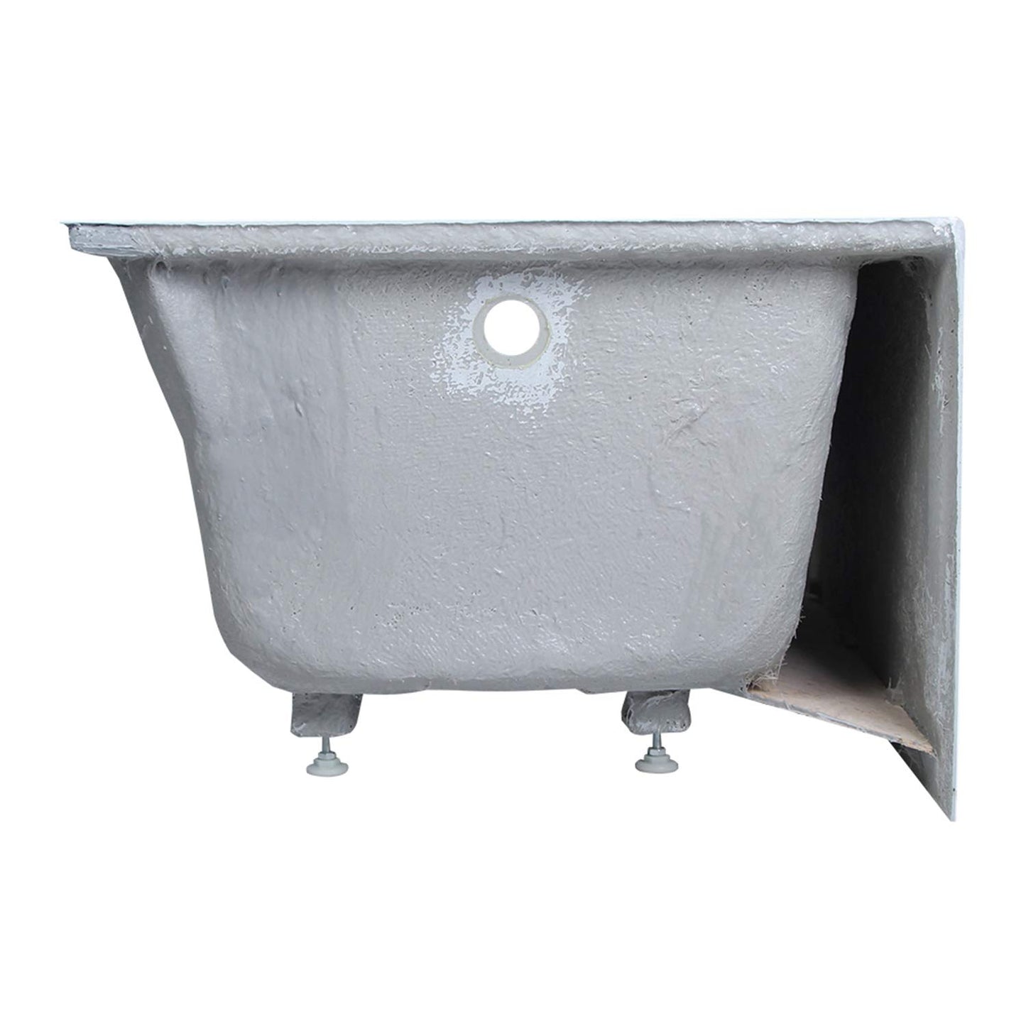 White Smoke Kingston Brass Aqua Eden VTDE483222L Ambry 48-Inch Acrylic Alcove Tub with Left Hand Drain Hole, White