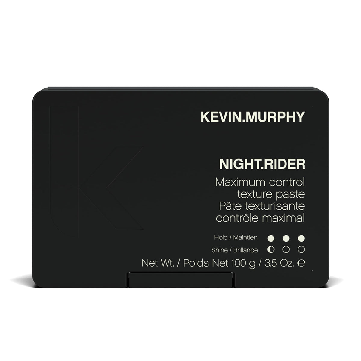 Black KEVIN.MURPHY NIGHT.RIDER Strong Hold Hair Moulding Paste, 3.5 oz