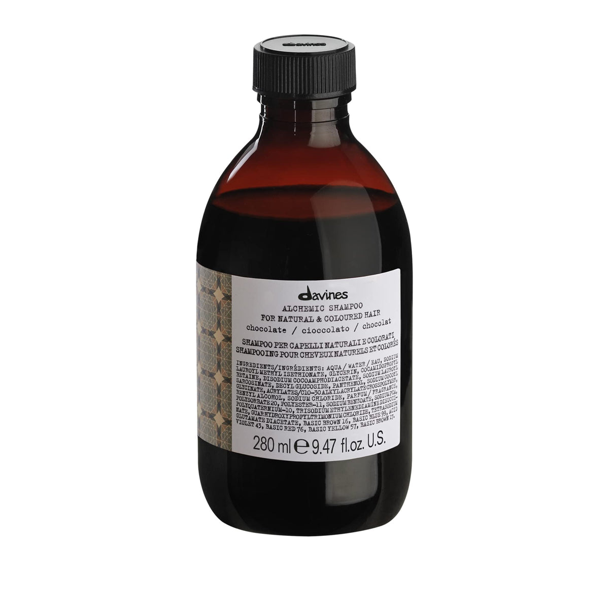 White Smoke Davines Alchemic Color-Enhancing Shampoo Chocolate, For Brown & Black Hair