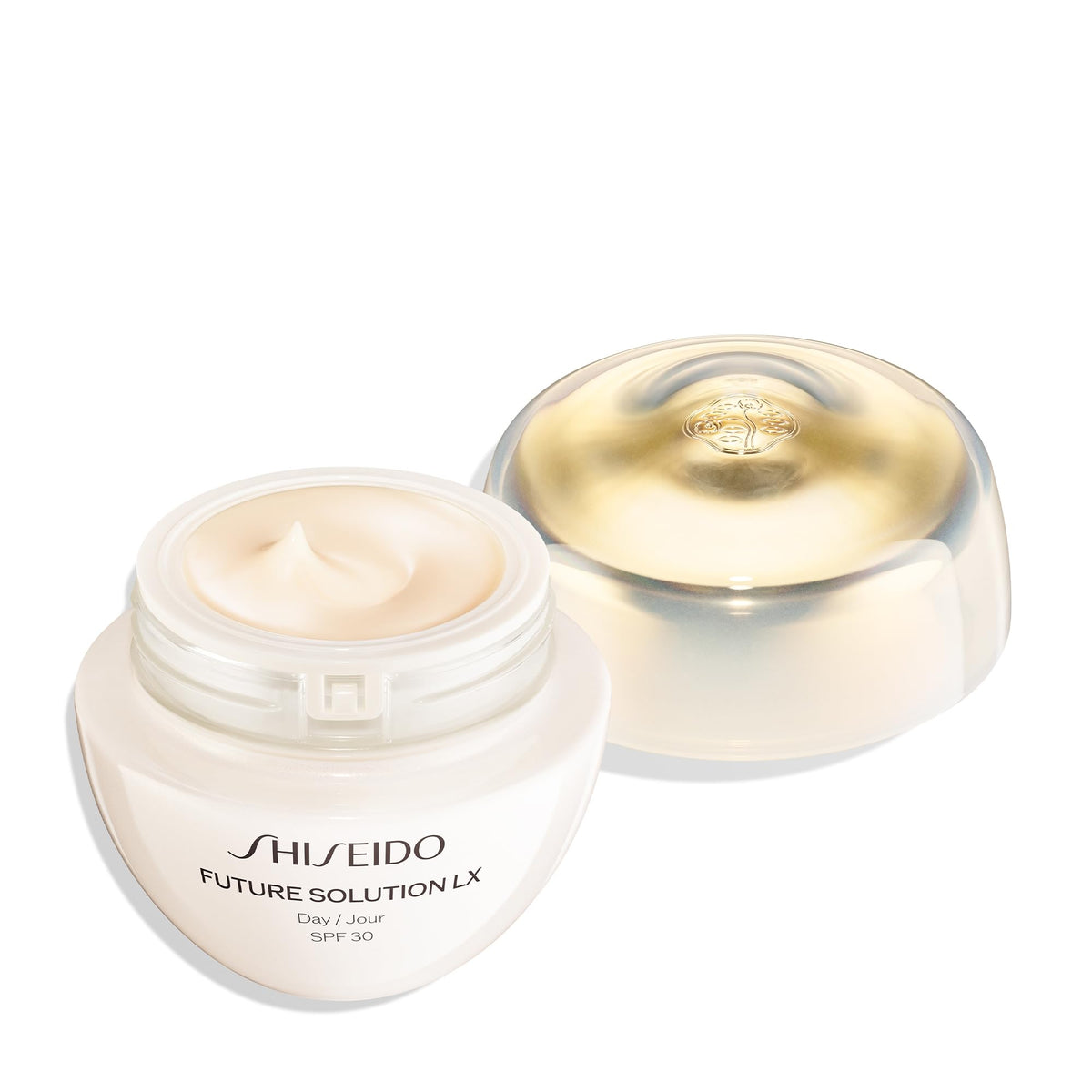White Smoke Shiseido Future Solution LX Total Protective Cream SPF 30 - Luxurious Anti-Aging Day Cream with Broad-Spectrum SPF 30 Protection - All Skin Types - Non-Comedogenic - 50mL