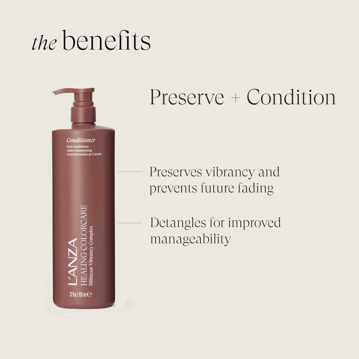 L'ANZA Healing Colorcare Conditioner, Daily Color-Safe Conditioner, Hydrates & Repairs Dry Damaged Hair, Detangles, Anti-Fade, Adds Shine. Anti-Humidity, Strengthening Care, Sulfate Free