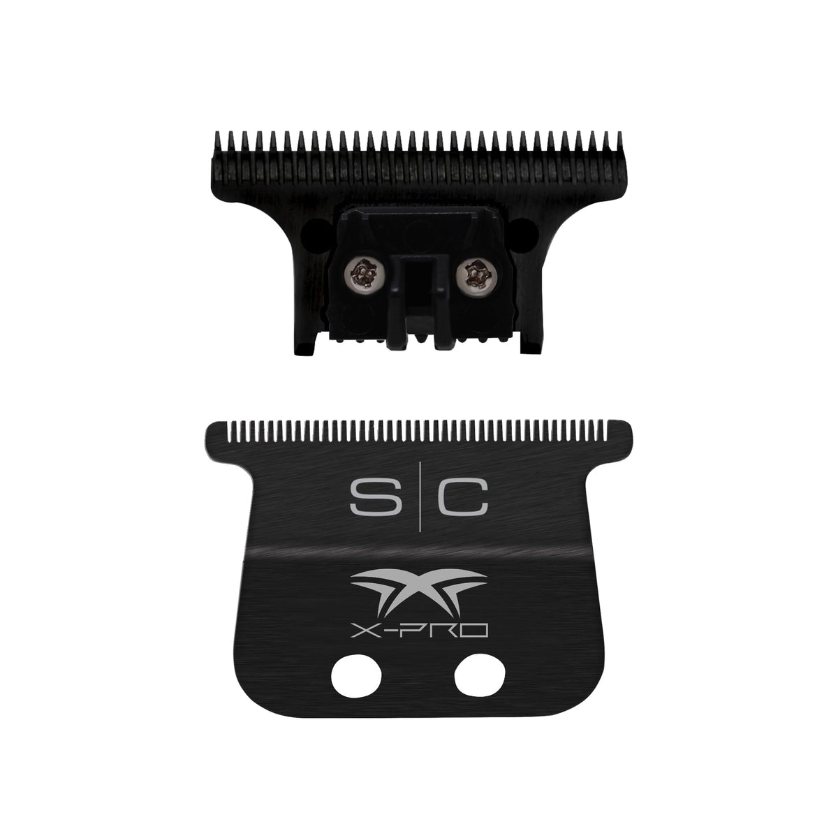 White Smoke StyleCraft Replacement X-Pro Wide Fixed Black Diamond Carbon Hair Trimmer Blade with The One DLC Cutter Set
